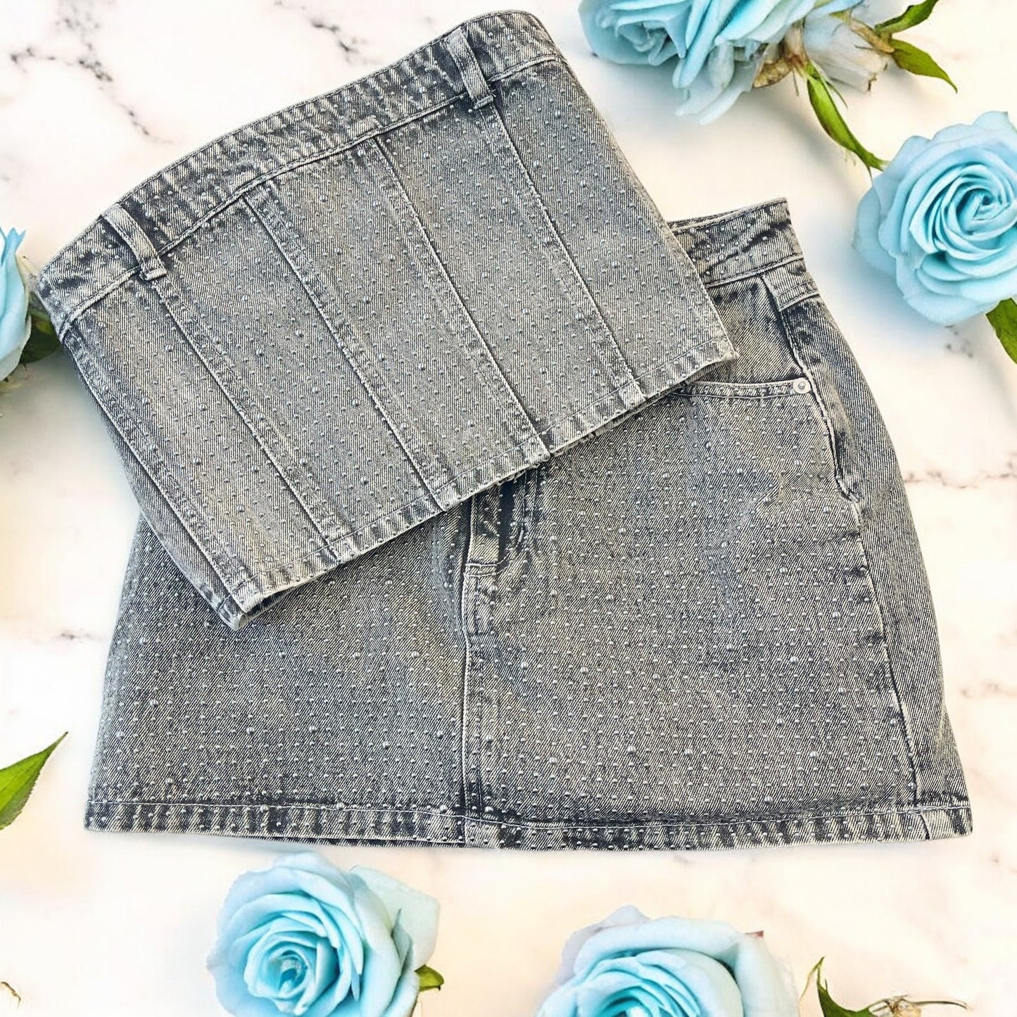 美品✨ダーリッチ デニム セットアップ グレー