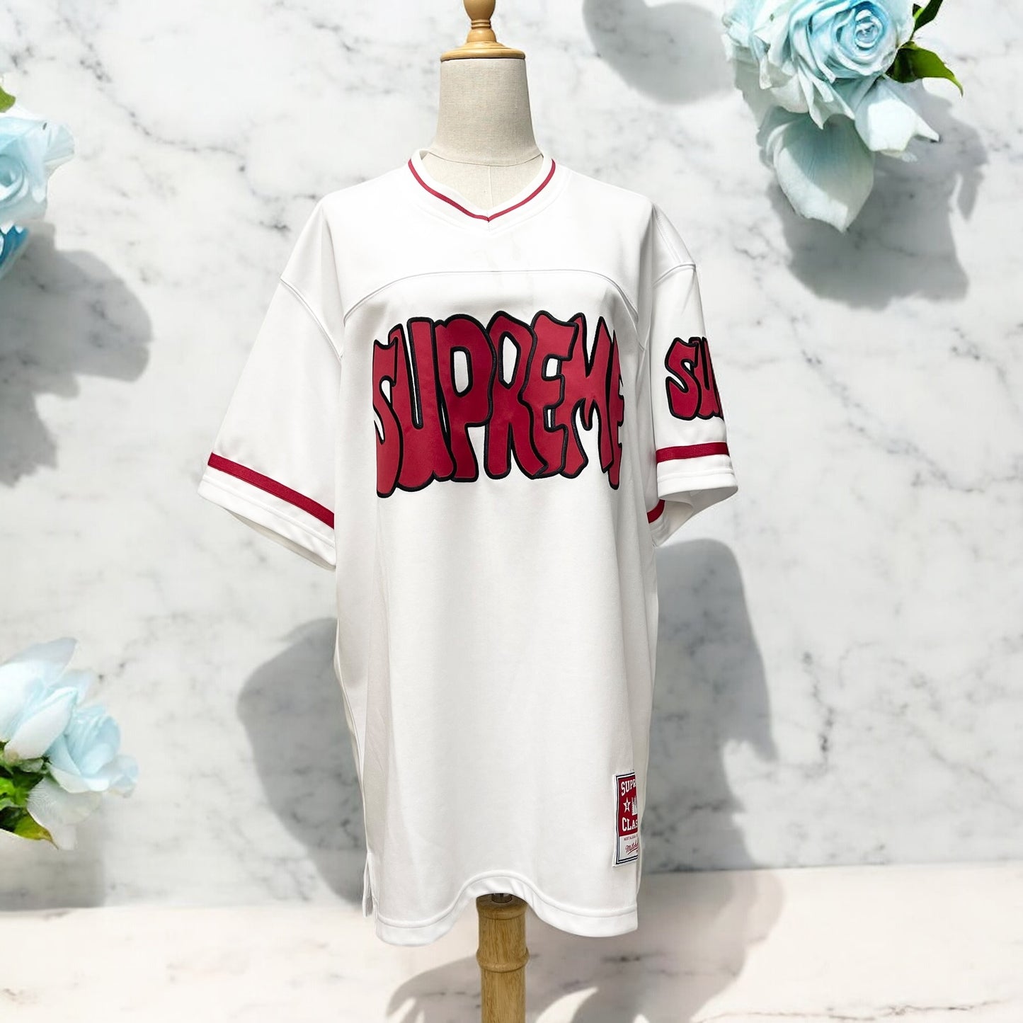 良品✨シュプリーム ミッチェルアンドネス フットボール Tシャツ ホワイト
