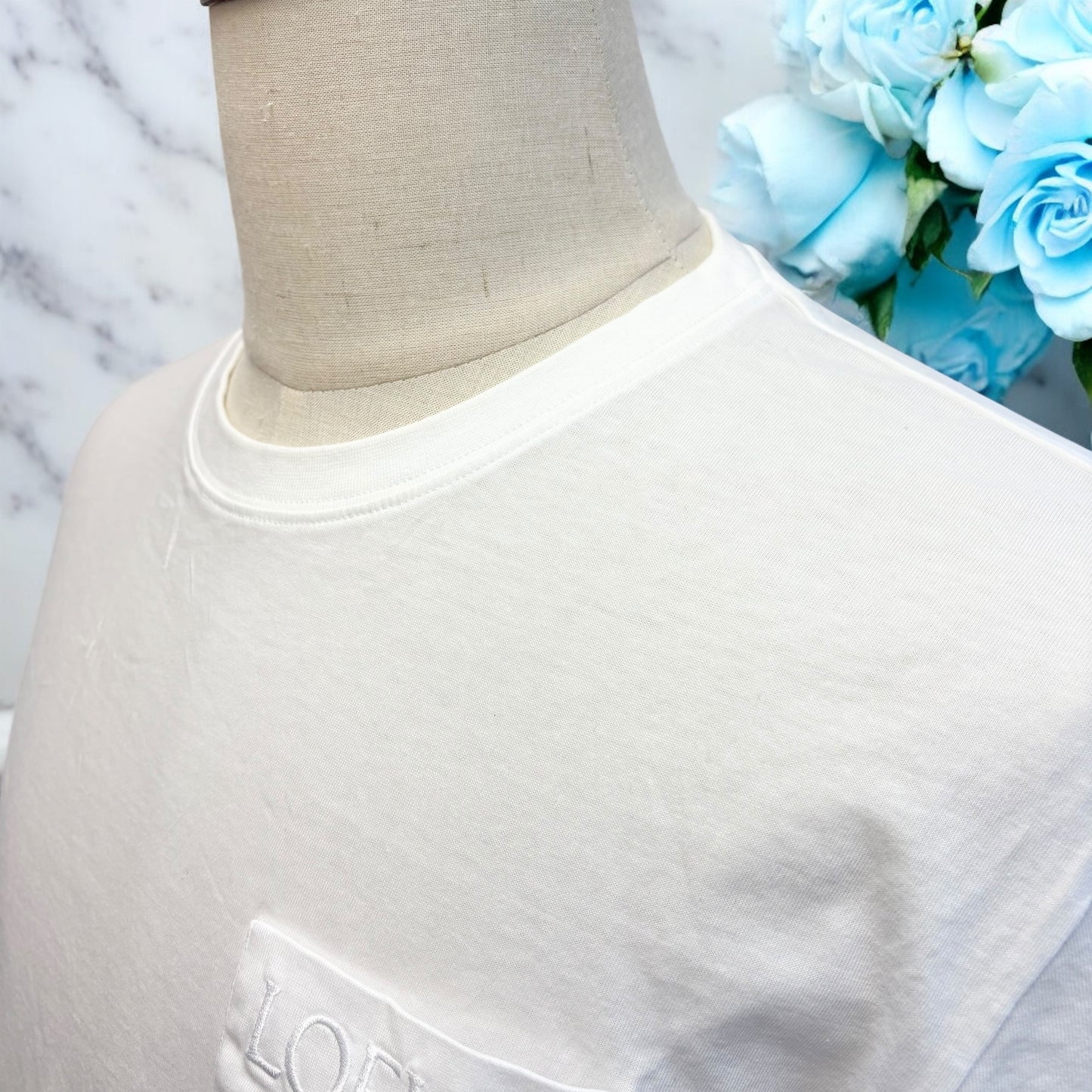 美品✨ロエベ アナグラム 胸ポケット Tシャツ ホワイト