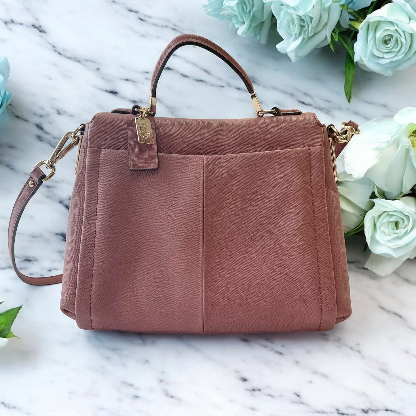 良品✨コーチ レザー 2way ショルダーバック ピンク