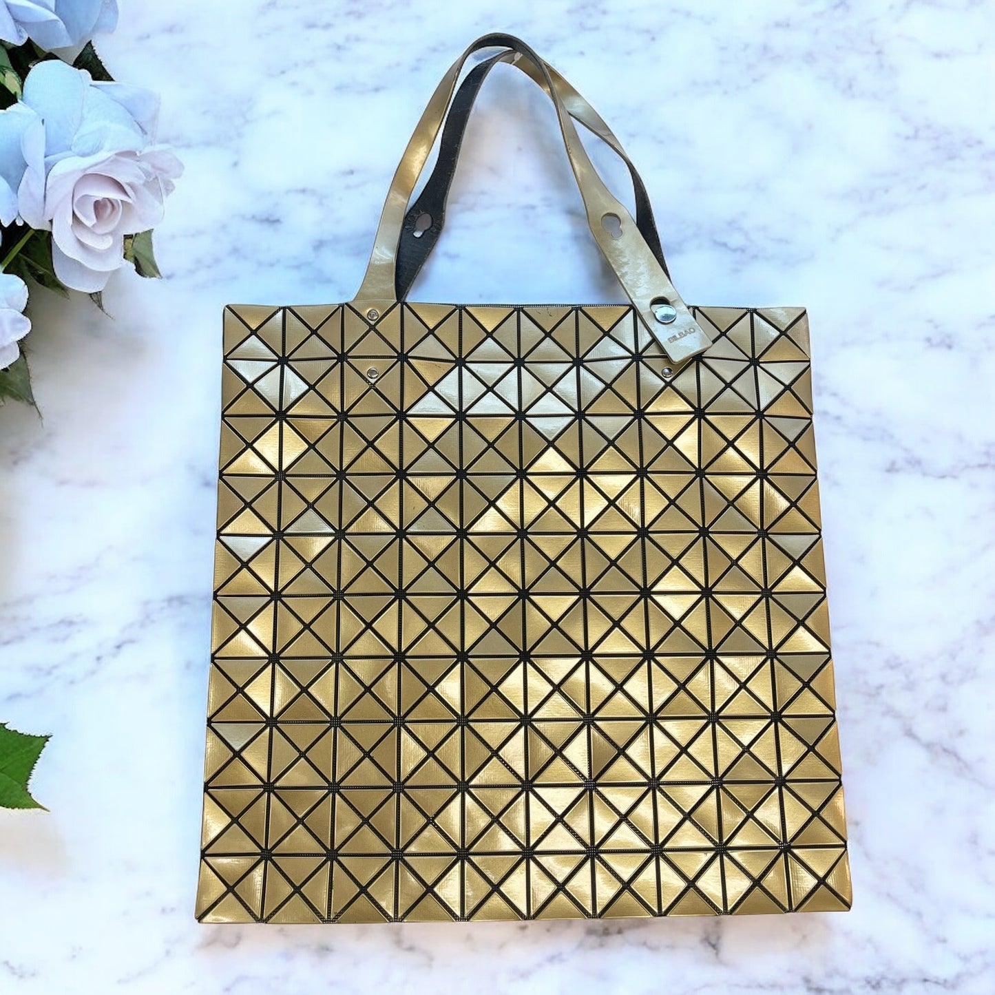 良品✨イッセイミヤケ バオバオ トートバック ゴールド