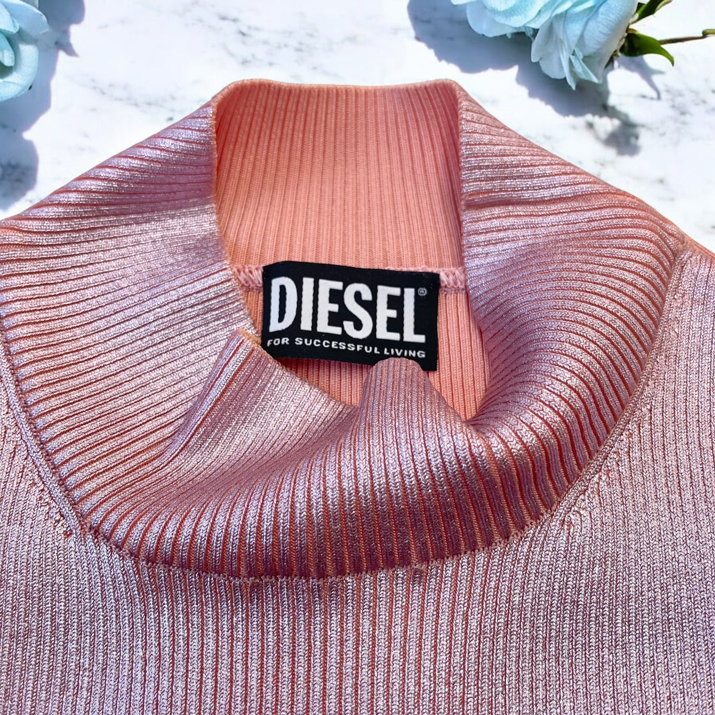 美品✨ディーゼル Dプレート ミニドレス ピンク