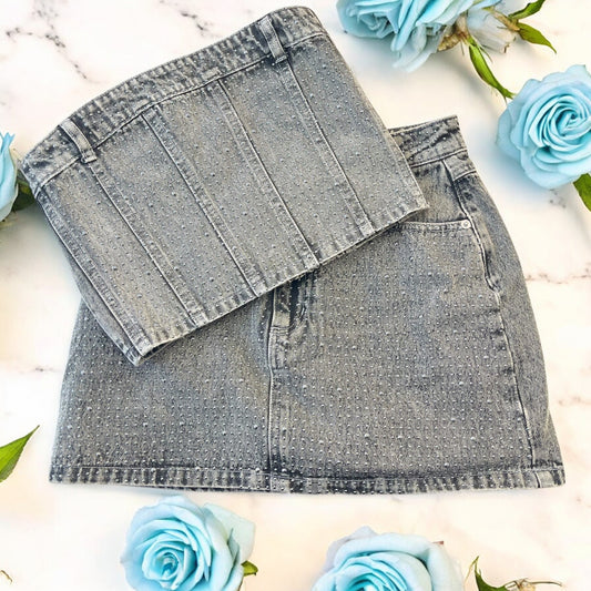 美品✨ダーリッチ デニム セットアップ グレー